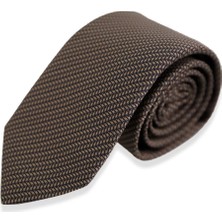 Uki Kahve Desenli Kravat