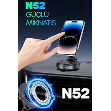 Storemax Magnetpro Araç Telefon Tutucu Magsafe Vakumlu | 360° Dönebilir, Mükemmel Tutunma, Ultra Güçlü Vantuz N52 Çift Mıknatıs, Magsafe Uyumlu, Araç, Ofis, Spor Salonu Için