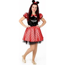 Annee Bakk Mini Fare Kostümü Yetişkin Kırmızı