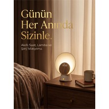 Kensa Ay Işığı Gece Işığı Kablosuz Şarj Ses Akıllı Ev Çalar Saat Bluetooth Küçük Hoparlör