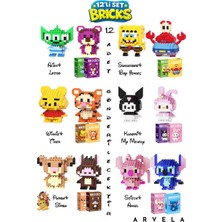 Arvela En Sevilen Animasyon Karakterleri Bricks 12'li Set