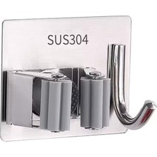 Zibox Sunup SN-26354 Kancalı Duvara Monte Süpürgee-Paspas Tutucu