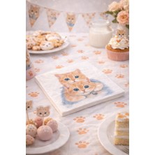 2 Paket Kedi Baskılı Kağıt Peçete