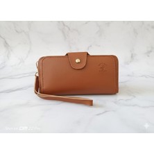 Moda Defne Kadın Çok Bölmeli Kahverengi Cüzdan Çanta