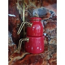 PremiumPort Estetik Emaye Çaydanlık Takımı, Şık ve Dayanıklı Tasarım