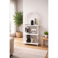 Solto Home MA41-43 Bohem Çevir Kur Modüler 3 Raflı Kahve Köşesi | Aletsiz Kolay Kurulum