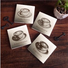 Storemax Kahve Taş Bardak Altlığı Seti - 4 Parça - Dekoratif, Rustik Mutfak Aksesuarı, 10X10 Cm, Kaydırmaz Tabanlı, Şık ve Dayanıklı SC102