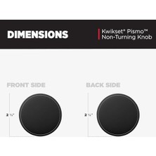 Storemax 97880-938 Pismo Yarım Kukla Etkin Kapı Topuzu, Demir Siyah