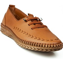 Voyager Z526 Taba Deri Günlük Kadın Ayakkabı