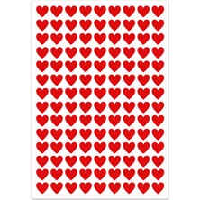 Defu 20MM Kırmızı Yapışkanlı Kalp Etiketi 240 Adet