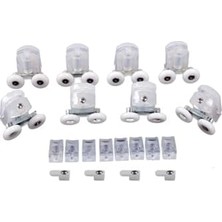 Storemax Akay Duşakabin Tekerleği Çift Tekerli 8 Li Takım Alt ve Üst Set