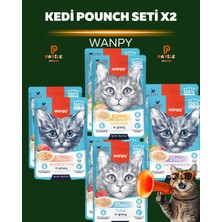 Wanpy Yaş Kedi Maması Paketi 8X70 gr (Tavuk&ördek, Somon&ton, Ton, Tavuk) 🐾