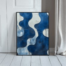 Boketto Opus - Soyut Mavi Dalga Dekoratif Poster Modern Duvar Posteri Estetik Tablo