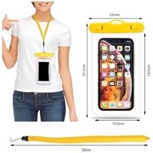 Storemax - Su Geçirmez Telefon Kılıfı – Waterproof Kılıf Askılı | Deniz, Havuz, Tatil Için Dayanıklı Koruma - Sarı
