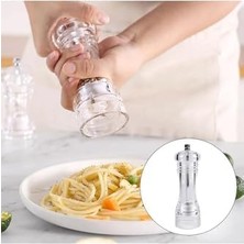 Storemax Akrilik Tuz Karabiber Değirmeni Öğütücü - Baharat Öğütücüsü, 14 cm 2 Adet, Akrilik Değirmen 14 cm