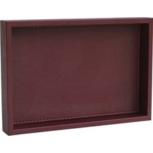 UltraMint Şık Bordo Suni Deri Tepsi, Çok Amaçlı ve Dayanıklı Tasarım