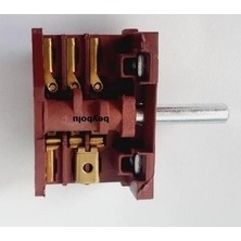 FullYedek Alveus Uyumlu 604 Td Fırın Anahtarı Şalter 3+3 Kademe Anahtarı 3 Konum Komütatör Şalteri