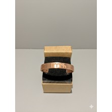 Atölye Asya Çift Mıknatıslı Ham Bakır Bileklik ( 𐱅𐰇𐰼𐰜 - Türk ) Işlemeli