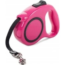 Süslü Pati Süslüpati Otomatik Uzayan Köpek Tasması Pembe 3 Metre