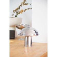 UltraMint Çelik ve Metal Ayaklı Tatlı, Pasta ve Meyve Sunum Fanusu Seti