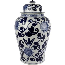 Mikasa Moor Blue Blanc Kapaklı Küp 38X60CM