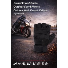 Kesik Parmak Eldiven Single Sword Erkek & Kadın Outdoor Spor & Fitness