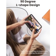 Storemax Ugreen Usb-C - Usb-C Kablo Sağ Açı, Tip C 60W Güç Dağıtımı Hızlı Şarj, 3 Xl, S10,S9, MacBook Air, iPad Pro 2018, Switch (3ft) ile Uyumlu