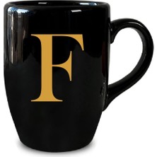 Storemax F Harfli Kahve Kupası, Siyah