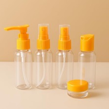 Storemax 5 Parça Seyahat Çanta Içi Şişeler Makyaj & Kişisel Bakım Şişe Seti (5, Turuncu)