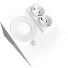 Storemax Tezgah Altı Priz Çifli Panel Spot Beyaz Kasa Beyaz Işık 2130B