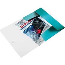 Storemax 45990051 Wow A4 Ince Lastikli 3 Katlı Dosya, Metalik Buz Mavisi, 150 Sayfa Kapasiteli