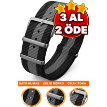 18MM-20MM-22MM-45MM Saatlerle Uyumlu Nato Kumaş Tekstil Saat Kordonu Kayışı Nato-Model-45