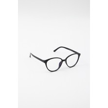 Tyn Store Silva Kadın Siyah Oval Çerçeve Mavi Işık Filtreli Gözlük