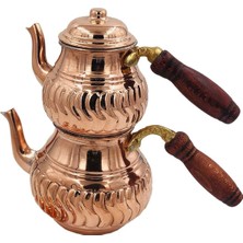 PremiumPort Bakır Dalgalı Küçük Çaydanlık, Şık ve Zarif Tasarım