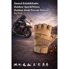 Kesik Parmak Eldiven Single Sword Erkek & Kadın Outdoor Spor & Fitness
