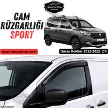 Caralp Dacia Dokker 2012-2022 Uyumlu Mugen Cam Rüzgarlığı Seti Piano Black 2\'li Ithal Parlak Siyah