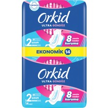 Orkid Ultra Hijyenik Ped Uzun (Boy 2) Ekonomik Paket 14 Adet