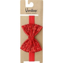 Vanillays Kırmızı Desenli Kız Bebek Bandana Aksesuar 25030