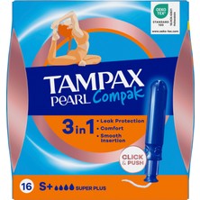 Tampax Pearl Compak Tampon Super+ 16 Adet