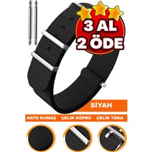  18mm-20mm-22mm-24mm saatlerle uyumlu nato kumaş tekstil saat kordonu kayışı n32nyl1-b