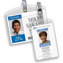 Storemax Klipsli Ağır Hizmet Tipi Rozet Tutucuları, 8,9 cm x 5,7 Cm, Portre, 50 Klips Stili Isim Rozet Tutacağı (2920)