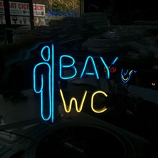 Neonled Bay Wc - Erkek Figür Neon LED Tabela (29X29CM) Dekoratif Aydınlatma