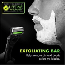 Storemax Gillette Labs Peeling Çubuklu Tıraş Seti - 2 Yedek Bıçak, Manyetik Stand, Siyah/altın