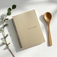 Storemax 12 Haftalık A5 Beslenme ve Kilo Takip Planlayıcı Defter | Spiralli, Deri Kapaklı, Günlük ve Haftalık Takip | Healthy Journal (Bej)