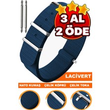  18mm-20mm-22mm-24mm saatlerle uyumlu nato kumaş tekstil saat kordonu kayışı n32nyl1-l