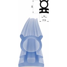 MAKPLASTİK FİTİL PROFİL No 25 Otomatik Bariyer Fitili 6 Metre Şeffaf