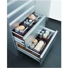 Storemax M-E27-40-25 Düzenleyici Raf, Şeffaf Siyah