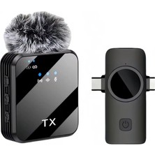 Storemax Kablosuz Yaka Mikrofonu Tekli Mikrofon 16 ile Uyumlu Type-C/lightning Portlu Telefon Pc Tablet Video Kayıt Röportaj Canlı Yayın Vlog Kablosuz Mikrofon 1028