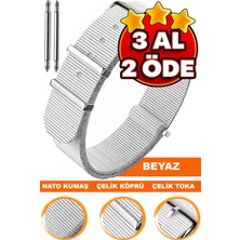  18mm-20mm-22mm-24mm saatlerle uyumlu nato kumaş tekstil saat kordonu kayışı n32nyl1-w