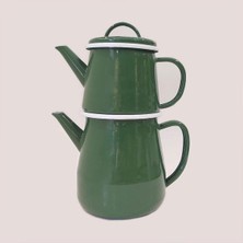 PremiumPort Yeşil Emaye Çaydanlık, Şık ve Dayanıklı Tasarım ile Keyifli Çay Deneyimi